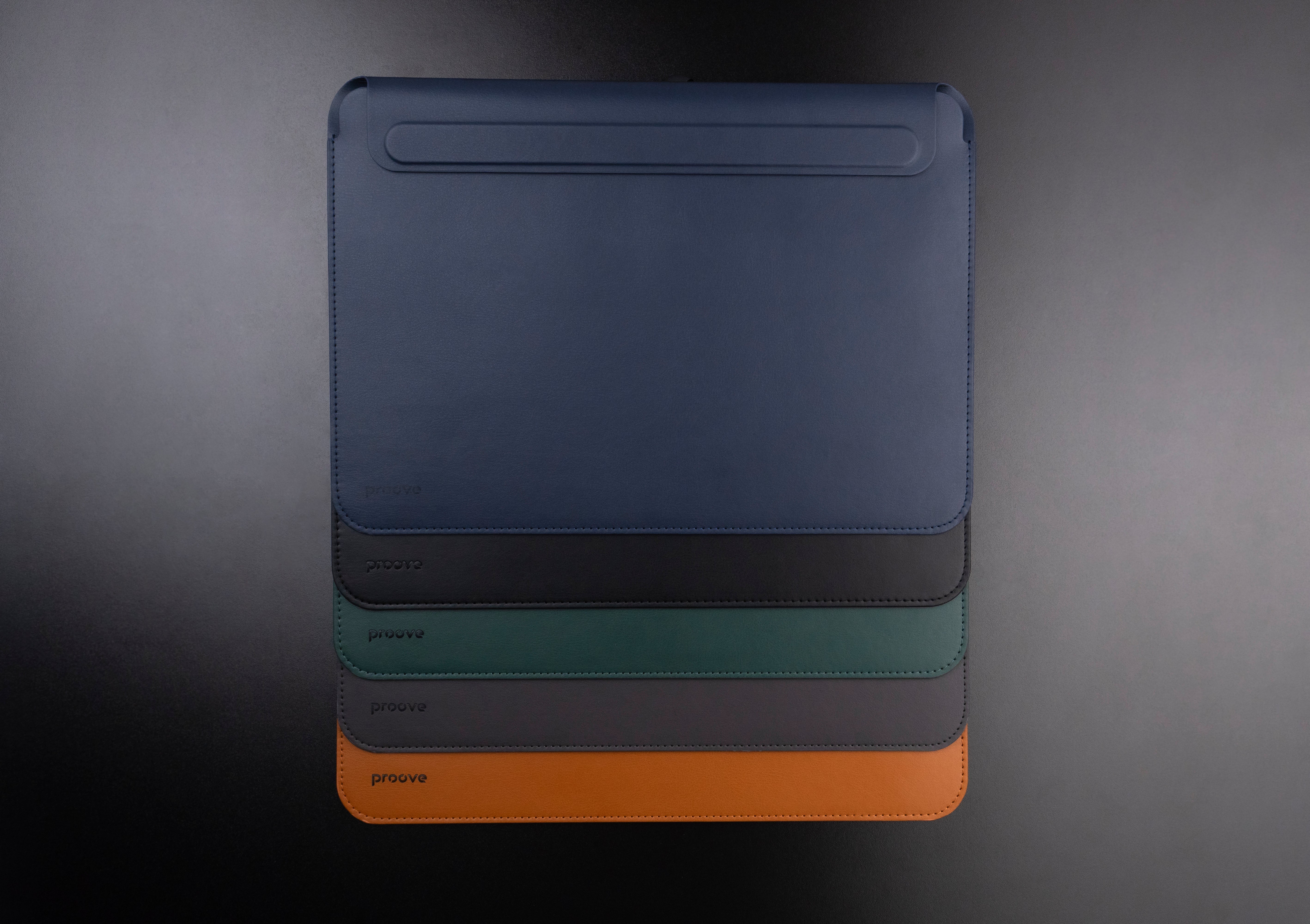 Mbështjellëse Leather Sleeve për MacBook Proove 15.4″ / 16.2″, e zezë