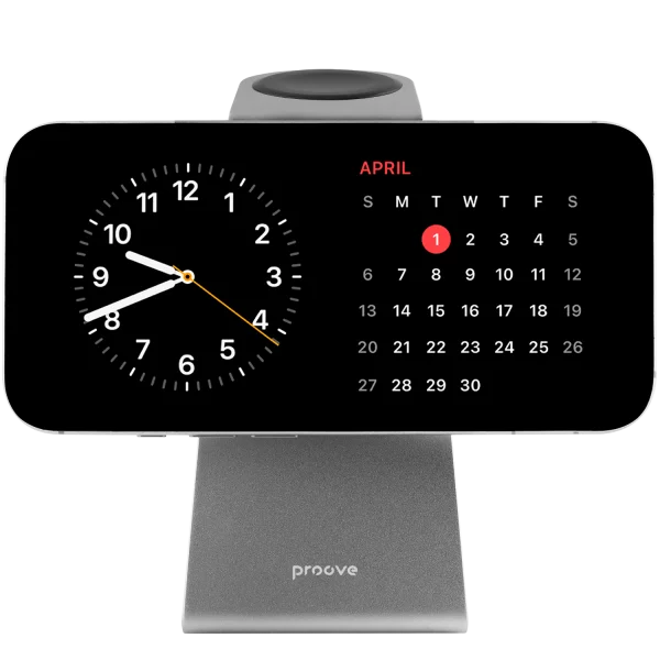 Karikues wireless 3 në 1 Proove Omni Power, 15W, gri