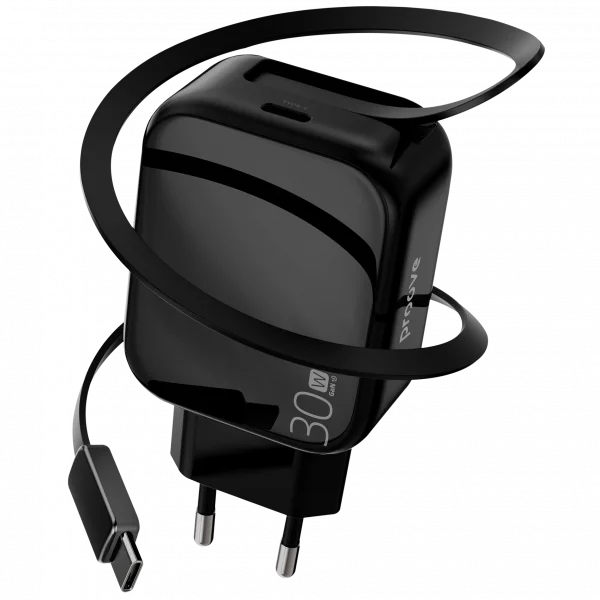 Karikues muri Proove Fixtape me kabllo të integruar Type-C, 30W, i zi